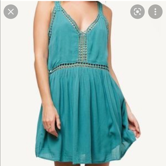 O'Neill Dresses & Skirts - 3/$15 O’Neill Teal Lace Cut Out Tank Dress